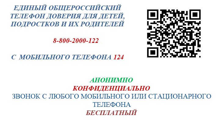 Информация о размещении единого телефона доверия детей.